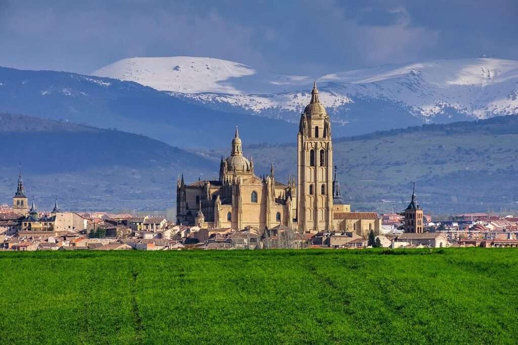 The cathedral in Segovia, Spain
