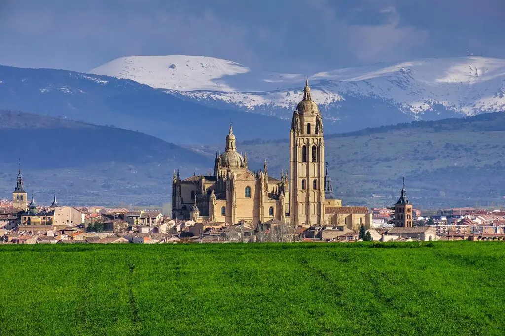 The cathedral in Segovia, Spain